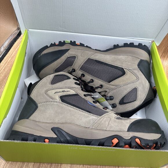 Eddie Bauer Lincoln Rock WATERPROOF HIKING color Bungee cord Men size 12 M Boots - Picture 8 of 9